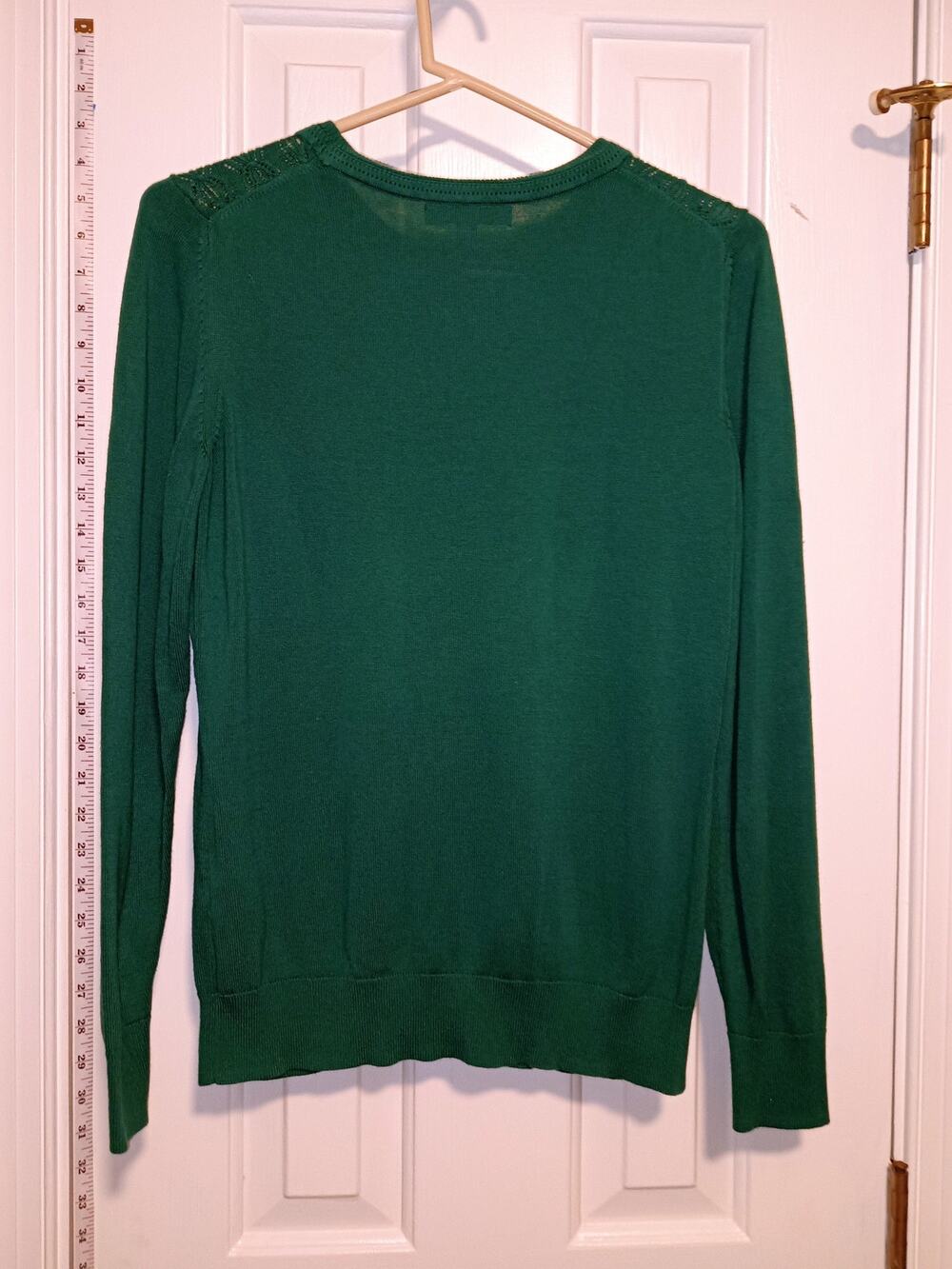 Banana Republic - Green Open Knit Yoke Pullover Sweater - Sz M - EUC